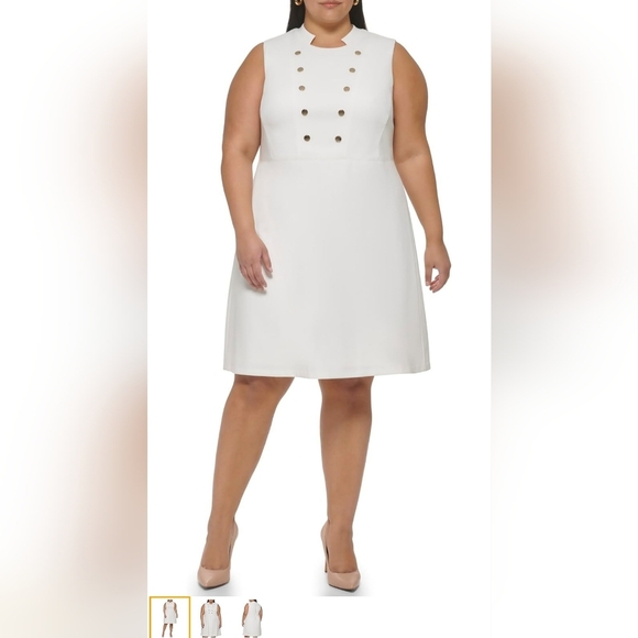 Plus size Tommy hilfiger womens mock collar sleeveless dress size 24w in… - Picture 2 of 11